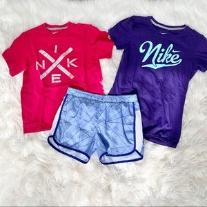Girls Nike Bundle! 2 Nike Shirts, 1 OldNavy Short
